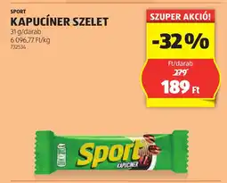 ALDI Sport kapucíner szelet ajánlat