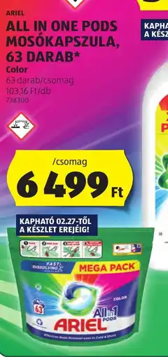 ALDI Ariel all in one pods mosókapszula ajánlat