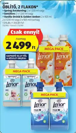 ALDI Lenor öblítő, 2 flakon ajánlat