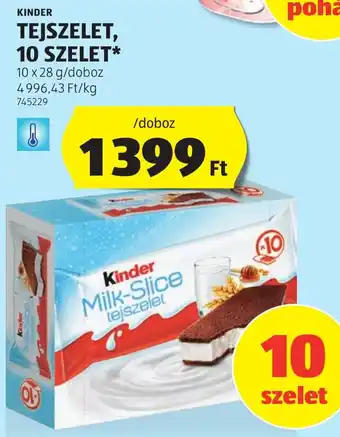 ALDI Kinder tejszelet ajánlat