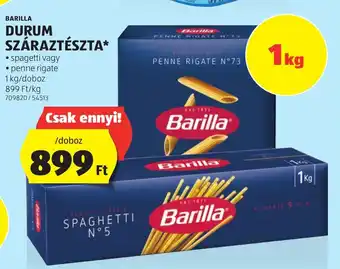 ALDI Barilla durum száraztészta ajánlat