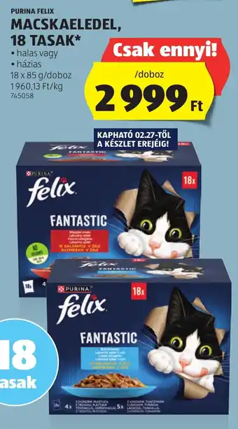 ALDI Purina felix macskaeledel ajánlat