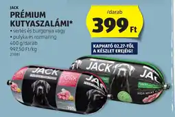 ALDI Jack prémium kutyaszalámi ajánlat