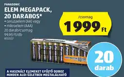 ALDI Panasonic elem megapack ajánlat