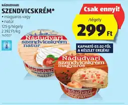 ALDI Nádudvari szendvicskrém ajánlat