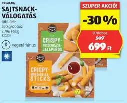 ALDI Primana sajtsnack- válogatás ajánlat