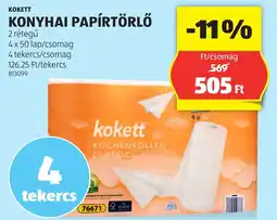 ALDI Kokett konyhai papírtörlő ajánlat