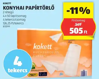 ALDI Kokett konyhai papírtörlő ajánlat