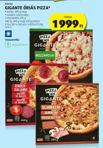 ALDI Pizz'ah gigante óriás pizza ajánlat