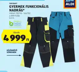 ALDI Topcraft gyermek funkcionális nadrág ajánlat