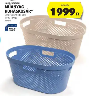 ALDI Home creation műanyag ruháskosár ajánlat