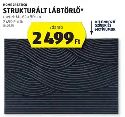 ALDI Home creation strukturált lábtörlő ajánlat