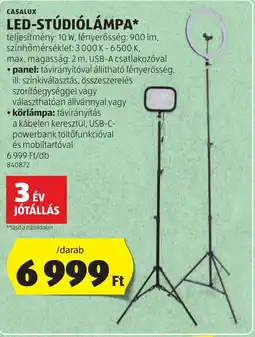 ALDI Casalux led-stúdiólámpa ajánlat