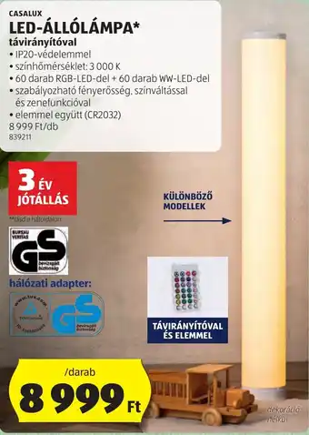 ALDI Casalux led-állólámpa ajánlat