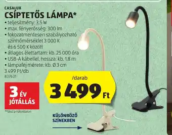 ALDI Casalux csíptetős lámpa ajánlat