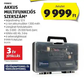 ALDI Ferrex akkus multifunkciós szerszám ajánlat