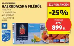 ALDI Golden seafood halrudacska filéből ajánlat