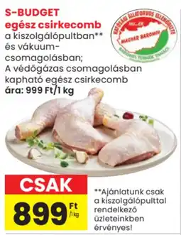 Spar S-budget egész csirkecomb ajánlat