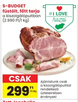 Spar S-budget füstölt, főtt tarja ajánlat