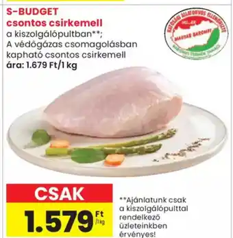 Spar S-budget csontos csirkemell ajánlat