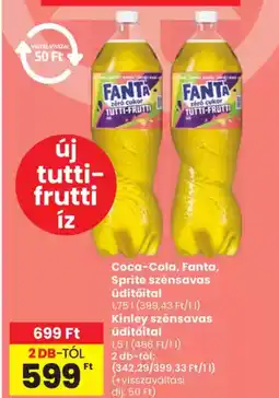 Spar Coca-cola, Fanta, Sprite, Kinley szénsavas üdítőital ajánlat