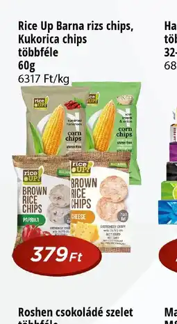 Real Rice Up Barna rizs chips, Kukorica chips ajánlat