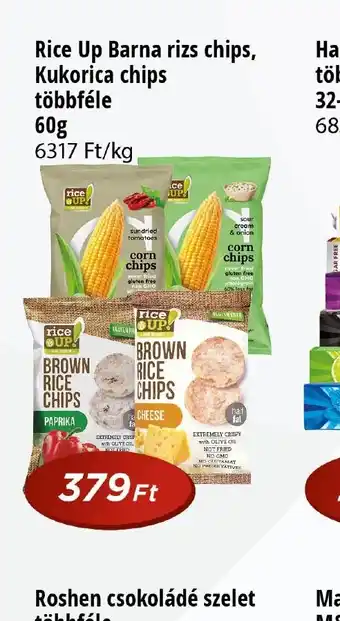 Real Rice Up Barna rizs chips, Kukorica chips ajánlat