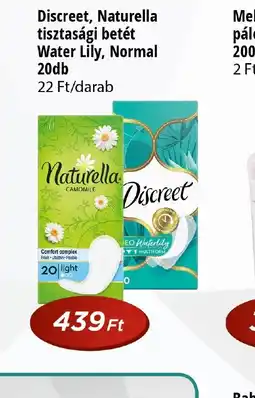 Real Discreet, Naturella tisztasági betét ajánlat