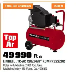 Obi Einhell,,tc-ac 190/24/8" kompresszor ajánlat