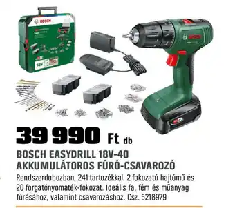 Obi Bosch easydrill 18v-40 akkumulátoros ajánlat