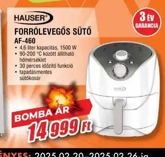 Expert Hauser Forrlevegős Sütő AF-460 ajánlat