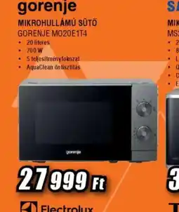 Expert Gorenje Mikrohullámú Sütő MD20E1T4 ajánlat