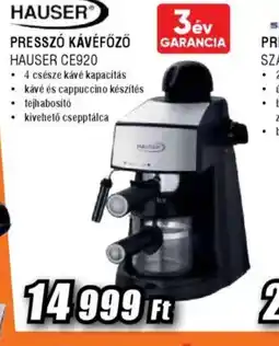 Expert Hauser Pressz Kávéfőző Hauser CE920 ajánlat