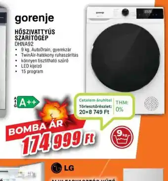 Expert Gorenje Hőszivattyús Szárítgép DH8A92 ajánlat