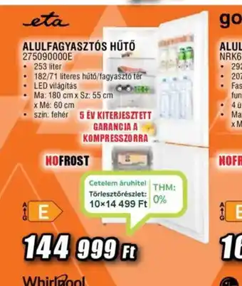 Expert Eta Alufagyaszts Hűtő ajánlat