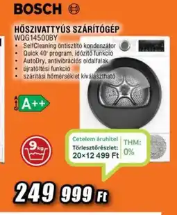 Expert Bosch Hőszivattyús Szárítgép WQG1450BY ajánlat