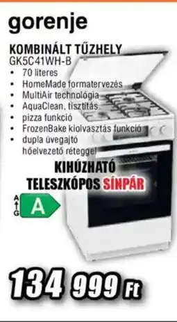 Expert Gorenje Kombinált tűzhely GK5C41WH-B ajánlat