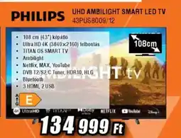 Expert Philips UHD Ambilight Smart TV 43PUS8009/12 ajánlat