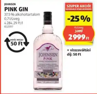 ALDI Johnsen Pink gin ajánlat