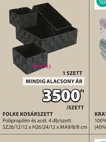 JYSK Folke Kosárszett ajánlat