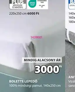 JYSK Bolete lepedő ajánlat