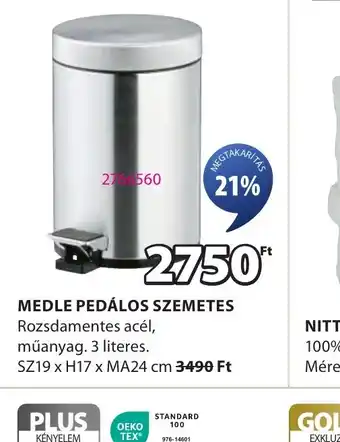 JYSK Medle Pedálos Szemetes ajánlat