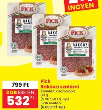 Spar Pick rákóczi szalámi ajánlat