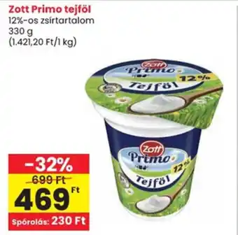 Spar Zott primo tejföl ajánlat