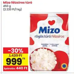 Spar Mizo félzsíros túró ajánlat