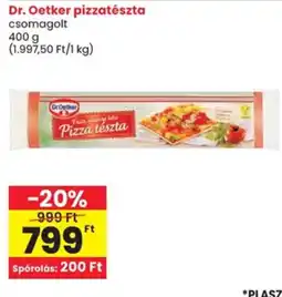 Spar Dr. Oetker pizzatészta ajánlat