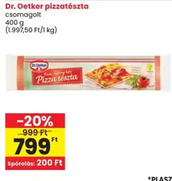 Spar Dr. Oetker pizzatészta ajánlat