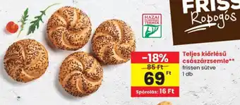 Spar Teljes kiőrlésű császárzsemle ajánlat