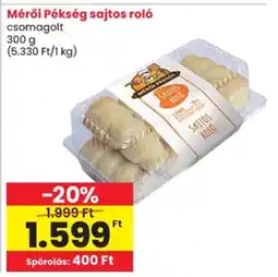 Spar Mérői Pékség sajtos roló ajánlat