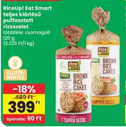 Spar Riceup! Eat smart teljes kiőrlésű puffasztott rizsszelet ajánlat